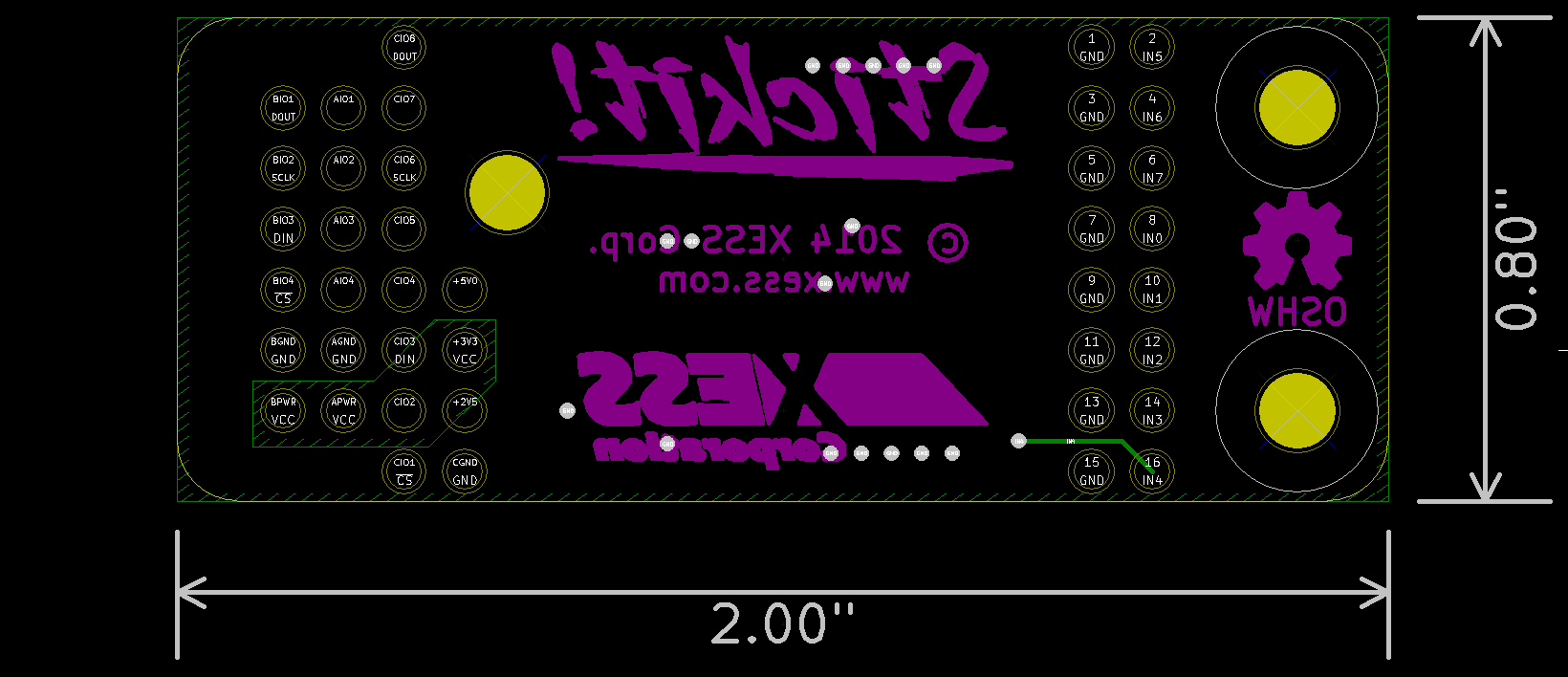 StickIt! ADC108S layout (back)