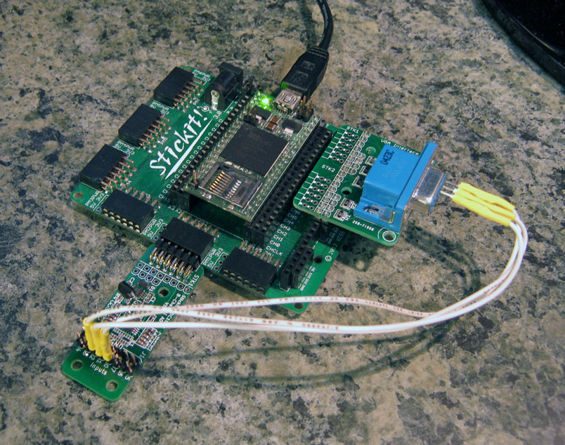 Connections from the VGA to the ADC Board.