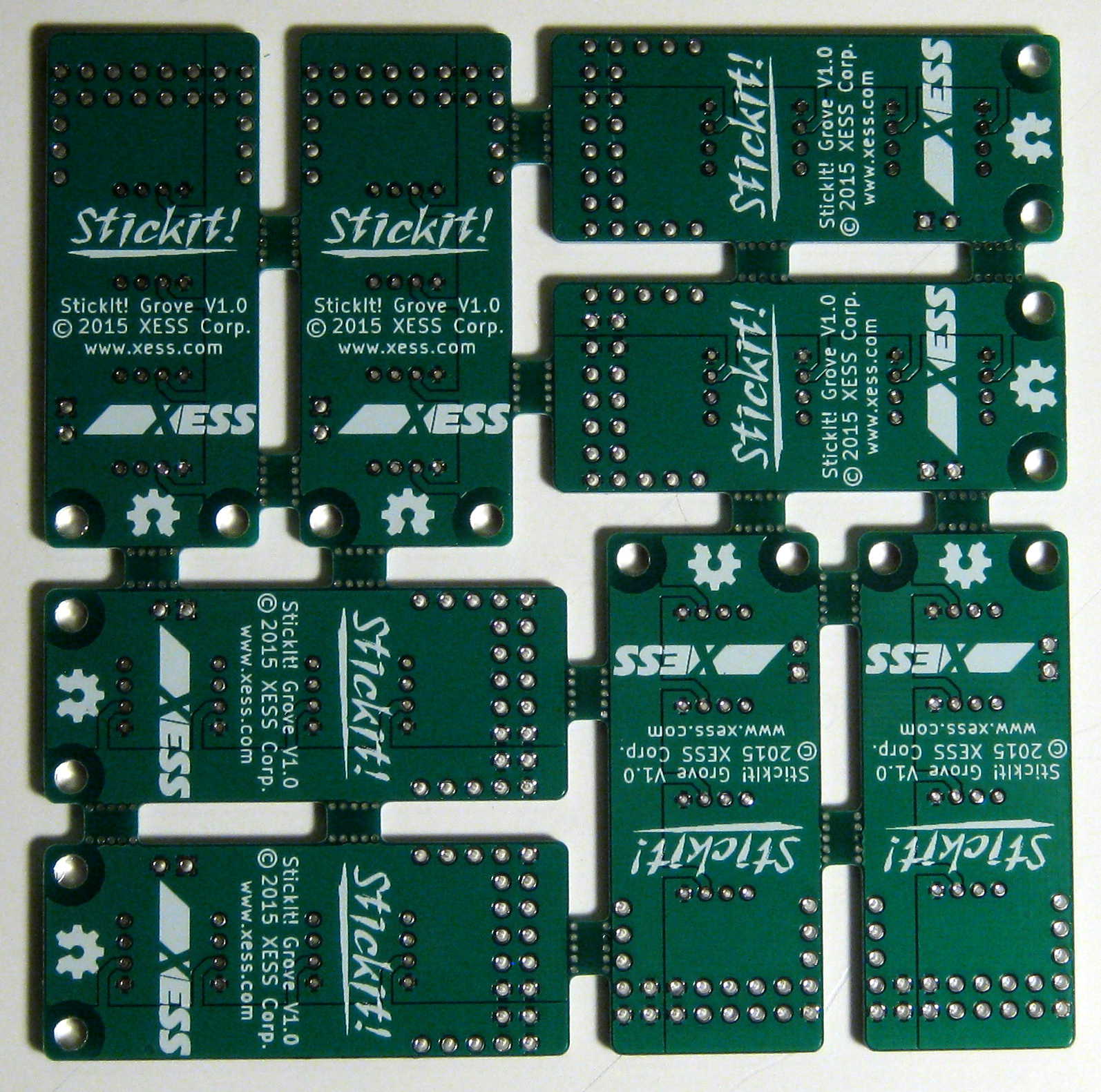 Back of PCB array.