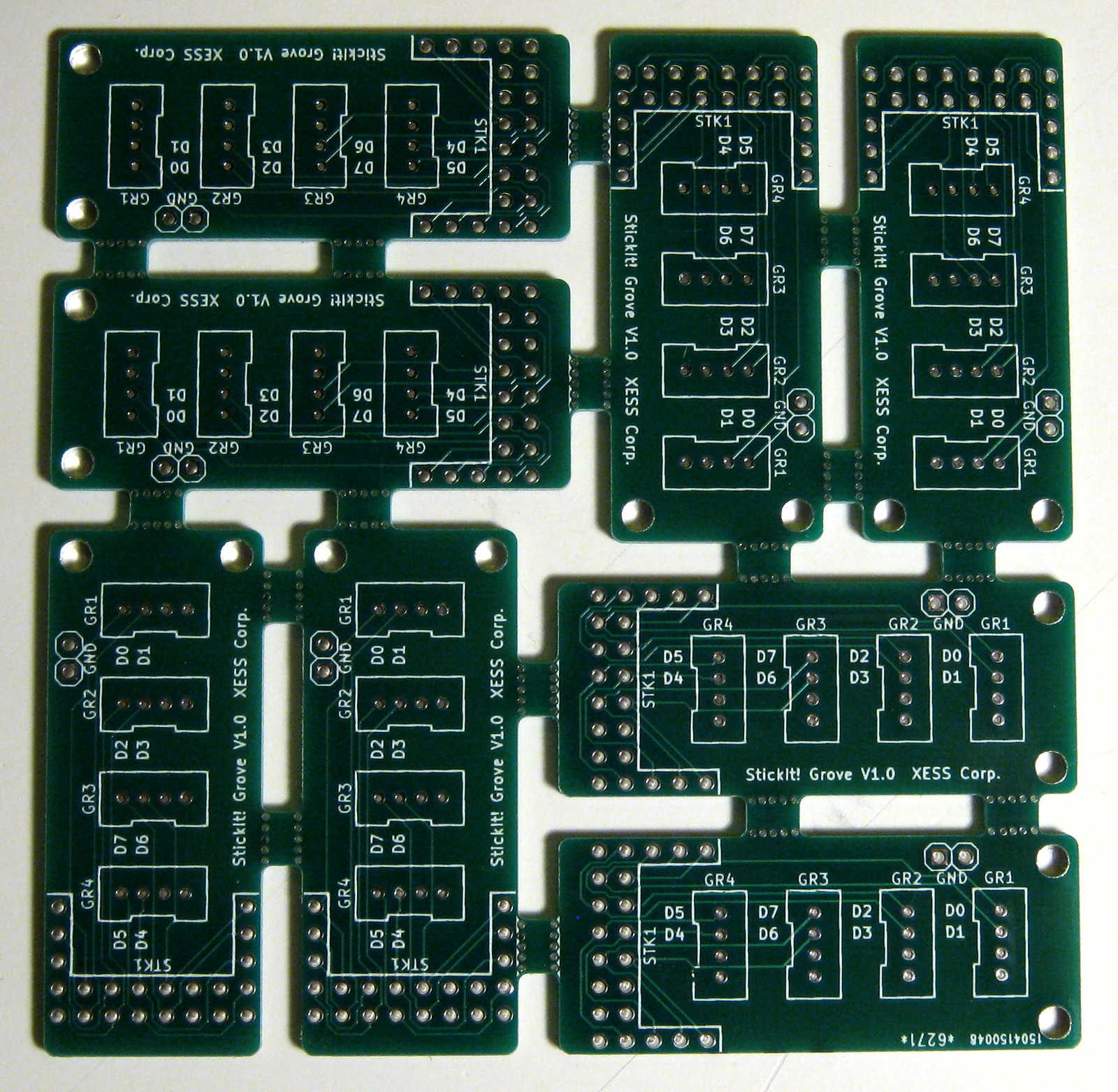 Front of PCB array.