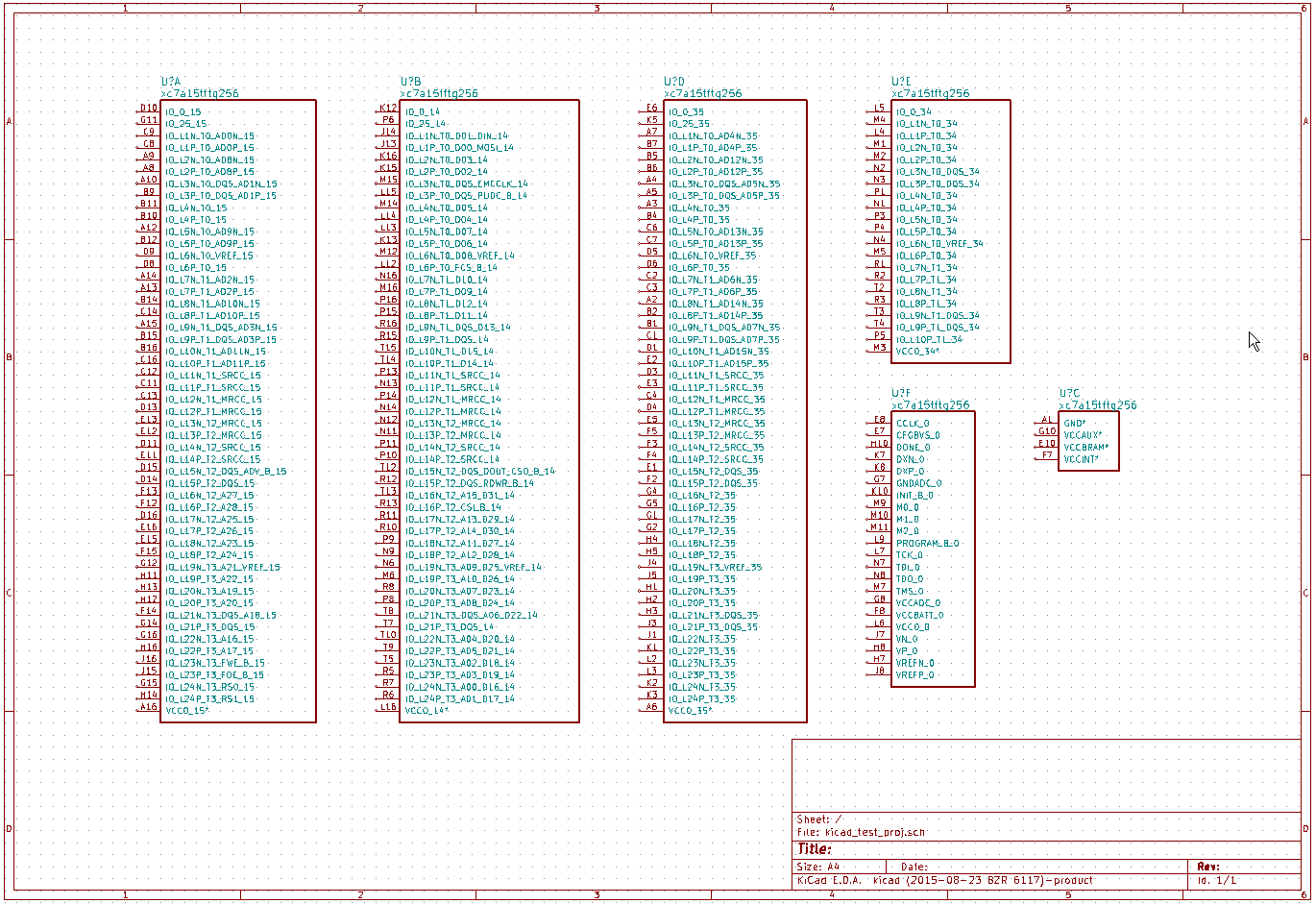 256-pin FPGA Symbol Generated by KiPart.